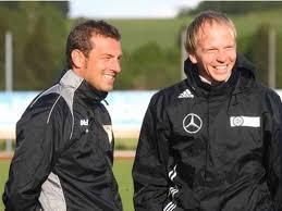 Martin Grelics mit Markus Weinzierl während einer Trainingseinheit bei der FA Peiting